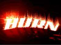 hořící písmo