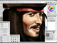 digitální kresba portrétu